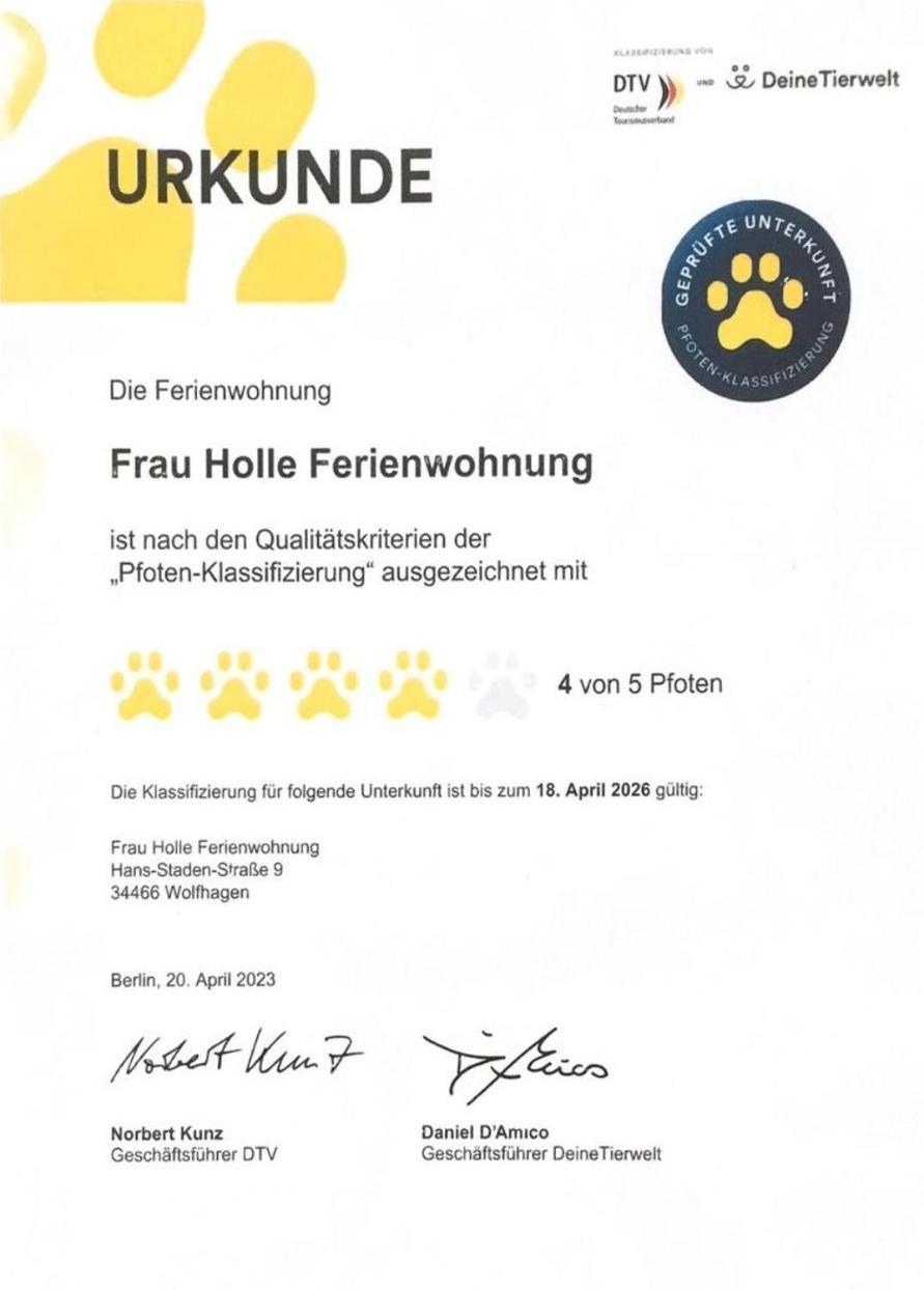 Apartmán Frau Holle Wolfhagen Exteriér fotografie